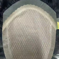 Système capillaire pour homme en cheveux humains, toupet de remplacement droit, base en soie noire naturelle de 6 pouces, haute qualité, prêt à être expédié