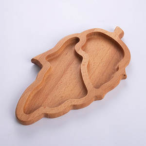 Offre Exceptionnelle : Plateau de Service Portable en Bois de Hêtre, 2 Compartiments, Idéal pour Collations - Product Image 3