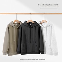 Sweat-shirt à capuche personnalisé OEM ODM pour homme, doublure en molleton French Terry, col montant, manches longues, automne-hiver, streetwear chaud pour homme