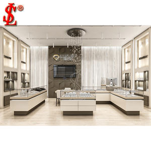 Vitrine à bijoux moderne en acier inoxydable, armoire en verre trempé en arc, vitrine à bijoux - Product Image 2