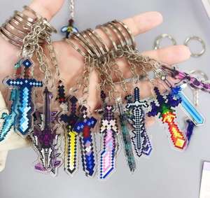 Venta al por mayor, precio <span class=keywords><strong>de</strong></span> fábrica, gran oferta: Mini llavero colgante <span class=keywords><strong>de</strong></span> acrílico <span class=keywords><strong>Mine</strong></span>-craft <span class=keywords><strong>de</strong></span> 4-7 cm, personalizable para colgar en la bolsa. - Product Image 3