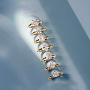 แหวนหมั้นเพชรเม็ดเดี่ยว 1 กะรัต เพชรเลี้ยงในห้องปฏิบัติการ ทองคำแท้ 14K 18K แหวนแต่งงานเพชรเลี้ยงในห้องปฏิบัติการ เครื่องประดับ IGI สำหรับผู้หญิง - Product Image 6