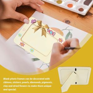 Wholesale Unfinished DIY Nature Wood <b>Photo</b> Display Stand Eco-friendly for Home Decor UV Printing Simple Style - Product Image 4