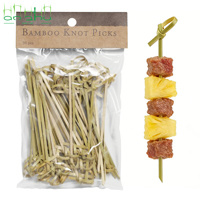 Wegwerp bamboe knoopspiesjes, natuurlijke bamboestokjes, BBQ grill spiesjes, satay spiesjes, fruit bamboe spiesjes, groothandel
