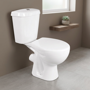 Ensemble WC et lavabo en céramique à double chasse, design italien, avec siphon en P, pour salle de bain de luxe - Product Image 6