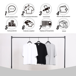 Người đàn ông của hip hop giản dị Boxy phù hợp với sorona lỏng Vòng Cổ Ngắn Tay Áo T-shirt cảm giác của băng thoáng khí Áo Thun - Product Image 5