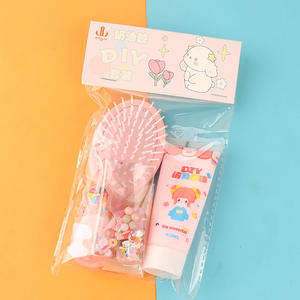 Kit sisir bantalan udara DIY lucu, dengan Resin kartun Set mainan lukisan buatan tangan edukasi menggunakan lem krim - Product Image 3