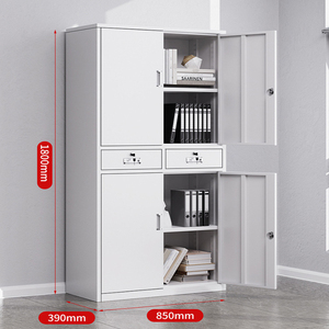 Hiện Đại Trắng 2-cửa thép tủ hồ sơ với vẽ có thể khóa dọc lưu trữ cho nhà văn phòng tập thể dục nhà bếp hoặc phòng ngủ - Product Image 2