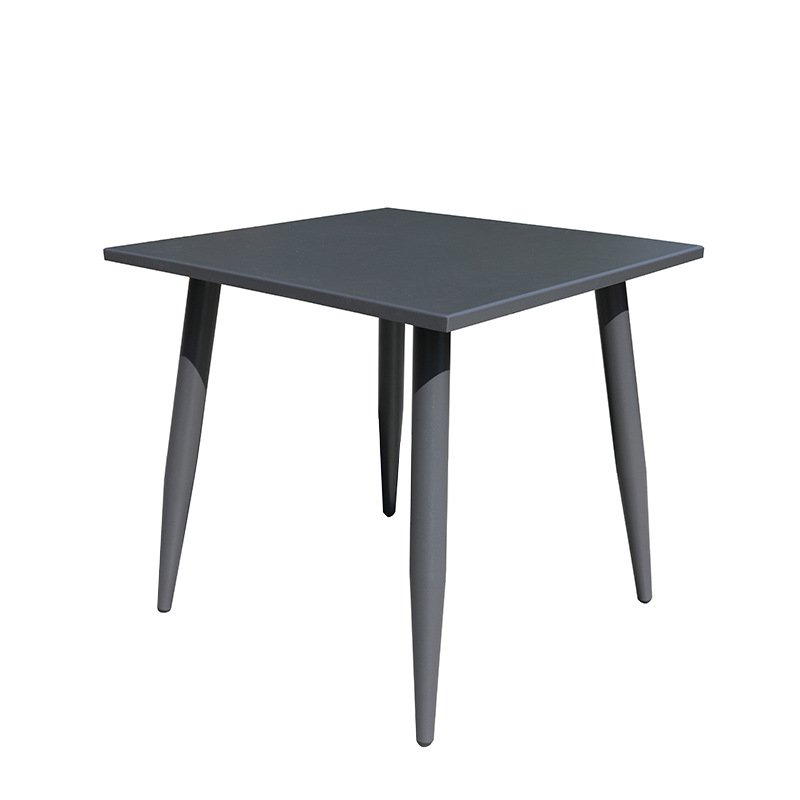 All-aluminum 80cm square table