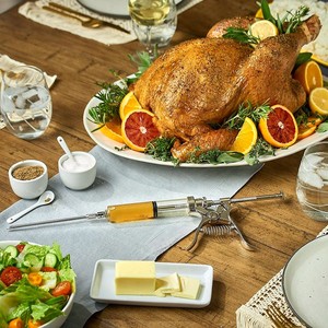 อุปกรณ์เสริมเตาบาร์บีคิวคุณภาพสูง ปืนฉีดน้ำหมักเนื้อสแตนเลส สำหรับ<span class=keywords><strong>ไก่</strong></span>งวง <span class=keywords><strong>ไก่</strong></span> และเนื้อสัตว์ - Product Image 6