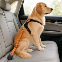 Ceinture de sécurité élastique pour chien et chat, attache universelle pour voiture, crochet pivotant à 360°, boucle de sécurité pour animaux de compagnie, réfléchissante, réglable, imperméable