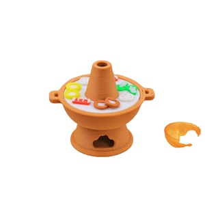 Modèle de mini-hot pot d'usine, accessoire de maison de poupée, décoration de scène, ensemble de nourriture simulée imprimée <span class=keywords><strong>en</strong></span> <span class=keywords><strong>3D</strong></span>, jouet de <span class=keywords><strong>cuisine</strong></span> miniature - Product Image 1