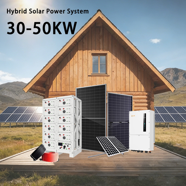 30KW 50KW Home Solar Panel Kit, 100KWH High Capacity Off-Grid Solar Power System with Sun Battery for Whole House