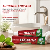 Dentifrice Gel Rouge Ayurvédique OEM/ODM 2 x 150g – Pack Économique Sans Fluorure avec Ingrédients Herbacés Puissants pour des Gencives Saines et des Dents Fortes