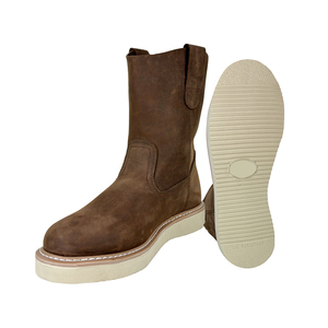 Высококачественная рабочая обувь унисекс, в западном стиле, ковбойские, коричневые, сумасшедшие, кожаные рабочие ботинки без стального носка, защитные ботинки для мужчин - Product Image 3