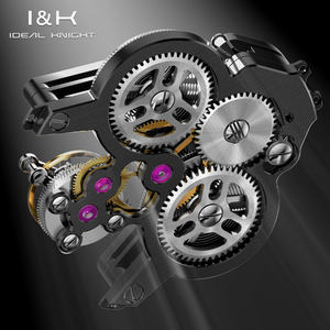 Montres-bracelets mécaniques de luxe pour hommes Ideal Knight 6806 Odm Hollow Skeleton, haute qualité, mode sportive, tourbillon lumineux - Product Image 4