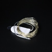 Guirlandes lumineuses féériques 1m 10LEDs 2m 20LEDs 3m 30LEDs, alimentées par piles Cr2032, mini lumières LED étoilées pour Noël et les mariages