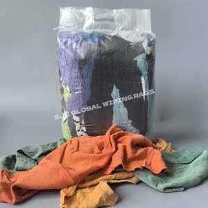 Chiffons en molleton colorés à usage industriel, essuie-tout en coton 100 % absorbant pour l'entretien des ateliers - Product Image 1