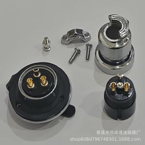 Conector de Aviación GX25DF25 M25 de 2-12 Pines, Aleación de Zinc, Niquelado, Contacto de Cobre Chapado en Oro - Product Image 5