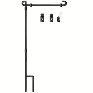 Stand Premium Garden Flag Pole Holder for All Seasons Yard Flags Metal Powder-Coated Weather-Proof Paint