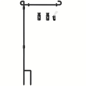 Supporto per asta per bandiera da giardino Premium per tutte le stagioni bandiere in metallo verniciato resistente alle intemperie - Product Image 1