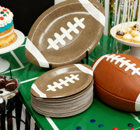 Vente chaude Assiettes jetables écologiques pour le sport, les dîners, les fêtes, motif personnalisé, papier en vrac pour enfants, adultes, pique-nique, tailgating