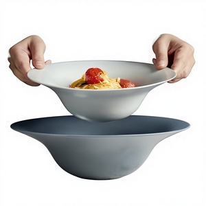 Solid Color Ceramic Straw Hat Bowl Dinnerware <b>Set</b> Kiln Technique <b>Microwave</b> Safe Nordic Wind Design Simple Style Customized Logo - Product Image 1