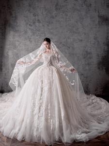 <strong>Wedding</strong> <strong>Dress</strong> Ball Gown Lace Ceremony Gown Princess Luxury Customize Plus <strong>Size</strong> White Ivory Gown Pearl Bridal Bride <strong>Dress</strong> - Product Image 4