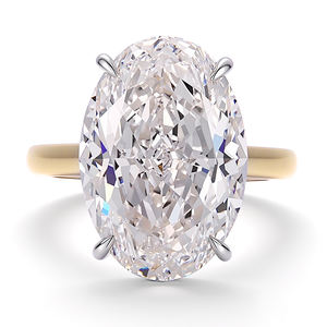 Bagues de fiançailles et de mariage sur mesure en or blanc massif 18K, 14K, 10K, serties de diamants de laboratoire DEF de luxe 1-15 carats, pour femmes. - Product Image 2