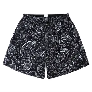 STARLIGHT 2024 Hot Sale Men Customize Paisley Full Printing Cool Summer Sport Wear Fashion Casual Men Breathable Mesh Short