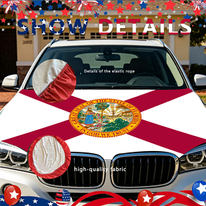Bandera elástica para capó de coche, superventas, para vehículos de Florida, EE. UU., bandera personalizada para coche, bandera para el día del partido de fútbol americano, bandera para capó, pancarta para exteriores, para automóvil - Product Image 4