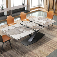 Nouveaux modèles de qualité supérieure, ensemble de table et de chaises en pierre frittée, 4 places, luxe moderne, extensible, 6 places, meubles de maison, hôtel