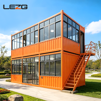 Maison préfabriquée extensible à deux étages, villa modulaire pliable, 3 chambres avec cuisine et toilettes pour complexe hôtelier