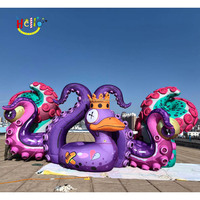 Couleur musique scène énorme cygne pieuvre tentacule gonflable accessoires carnaval