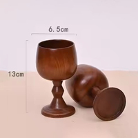 Coupe à vin rouge en bois massif vintage personnalisable, écologique, réutilisable, gobelet à champagne au design classique, verre à vin en bois durable
