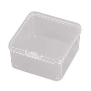 Transparent Plastic Square Storage Box 7.5cmx7.5cmx3.5cm With Lid Portable For Jewelry Earplugs Spare Parts Fishing Tackle - Product Image 4