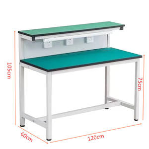 Banc de travail antistatique pour atelier, avec support lumineux, emballage, table d'inspection de laboratoire, établi de travail lourd - Product Image 3