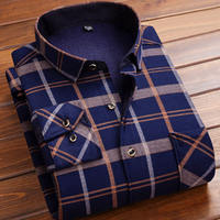 Chemise à carreaux à manches longues pour homme, col à revers, boutonnée, de haute qualité, infroissable, vente en gros