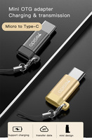 GS04 untuk Micro Type-C Jaket TPE Berkualitas Tinggi Desain Lanyard yang Awet dan Nyaman Mini OTG Adapter Pengisian Daya Transfer Data Stok Tersedia