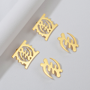 Pendientes de Acero Inoxidable con Símbolo Cultural Africano Antiguo de 4CM, Akofena Adinkra Gye Nyame Sankofa, Joyería Étnica # 555262 - Product Image 2