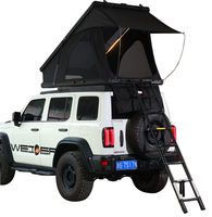 Tienda de techo para coche SUV de 300kg con panel alimentado por energía solar, carpas de aleación de aluminio, tablero de nido de abeja, techo inflable