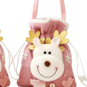 Nouveaux sacs cadeaux de <span class=keywords><strong>Noël</strong></span> roses à paillettes, sacs d'emballage pour pommes de réveillon, sacs à friandises pour la maternelle, pochettes cadeaux pour fête de <span class=keywords><strong>Noël</strong></span> - Product Image 2