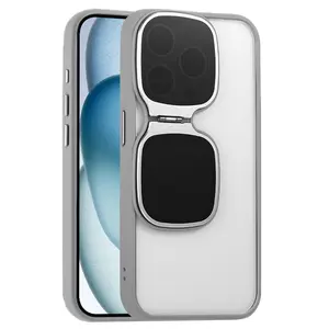 Capa de metal transparente para celular, capa protetora de lentes de óculos de sol para celular, lentes de alta qualidade, acrílico transparente, ideal para o iphone 15 14 pro max