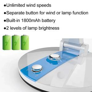 USB Mini Fan Home Desktop Portable Outdoor Cooling FanMultifunction Fan Foldable with <b>LED</b> <b>Light</b> Speed Adjustable - Product Image 2