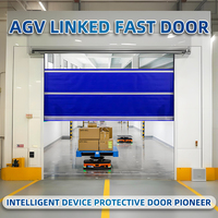 Portes rapides intelligentes interconnectées AGV pour projets d'entrepôts intelligents, conception industrielle, porte à enroulement rapide