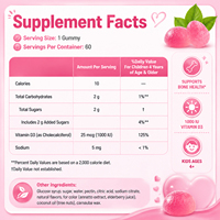 Gummies OLLI Vitamine D3 pour Enfants 1000 UI Saveur Mangue Fraise Figue Soutien Os, Dents et Immunité Supplément pour Enfants OEM