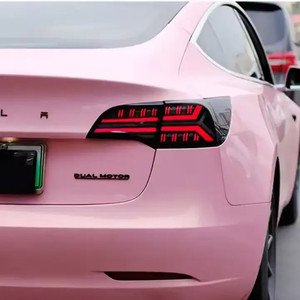 Par de luces traseras para Tesla Model 3 Model <span class=keywords><strong>Y</strong></span> 2017-2019, luces traseras de coche, lámparas de señal dinámica, luces de freno de parada - Product Image 2