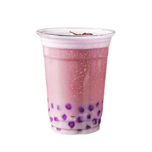 リサイクルされたかわいい小さなデザートアイスクリームカスタムカップヨーグルトプラスチック飲料プラスチックカップ蓋付き透明ミルクティーカップ95 XMY