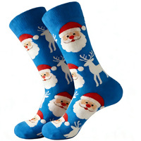 Chaussettes en coton pour hommes, motif tricoté festif, disponibles en OEM, pour la saison de Noël