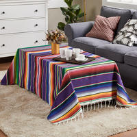 Nouveau chemin de table mexicain en coton, rayé et coloré, durable, personnalisé, décoration de table à manger, Cinco De Mayo Fiesta